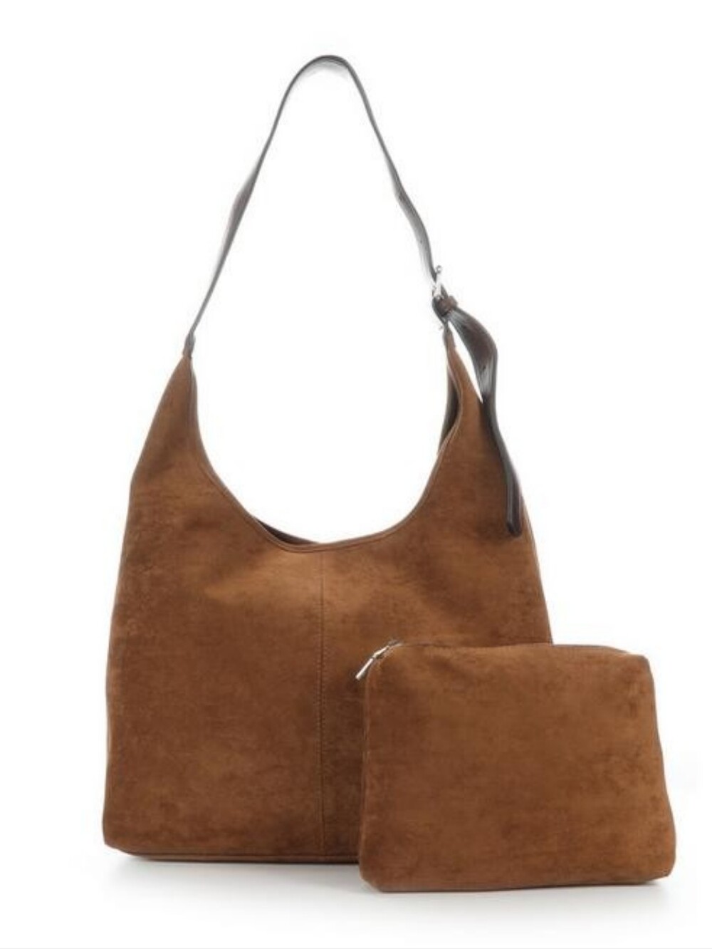 Bueno Faux Suede Hobo Shoulder Bag with Pouch